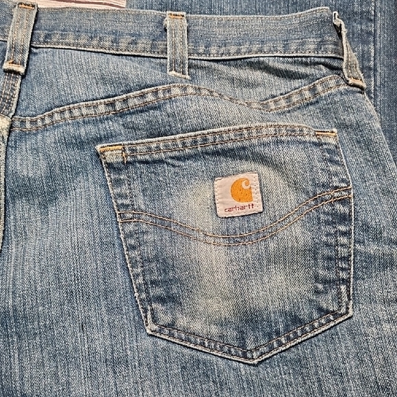 Carhartt 40x32 Blue Straight-Leg Jeans with Classic Fading - Picture 15 of 16